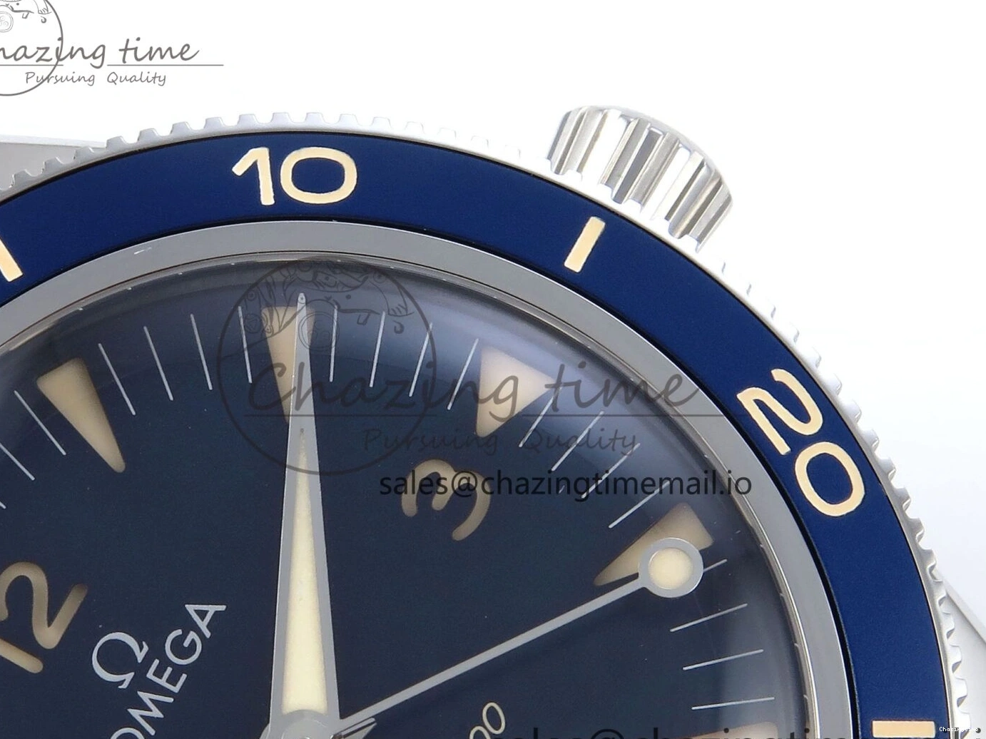 0523 Elegant Seamaster 300 Heritage SS VSF 1:1 Best Edition Blue Dial on SS Bracelet A 7701